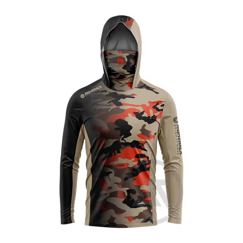 Outdoor Hunting Hoodie - 라이트트랙 마스크 후드 낚시복 UPF50 자외선