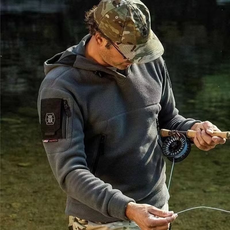 남자 겨울 열 양털 야외 사냥 지퍼 군사 전술 재킷 후 - Outdoor Hunting Hoodie 리뷰 및 가격