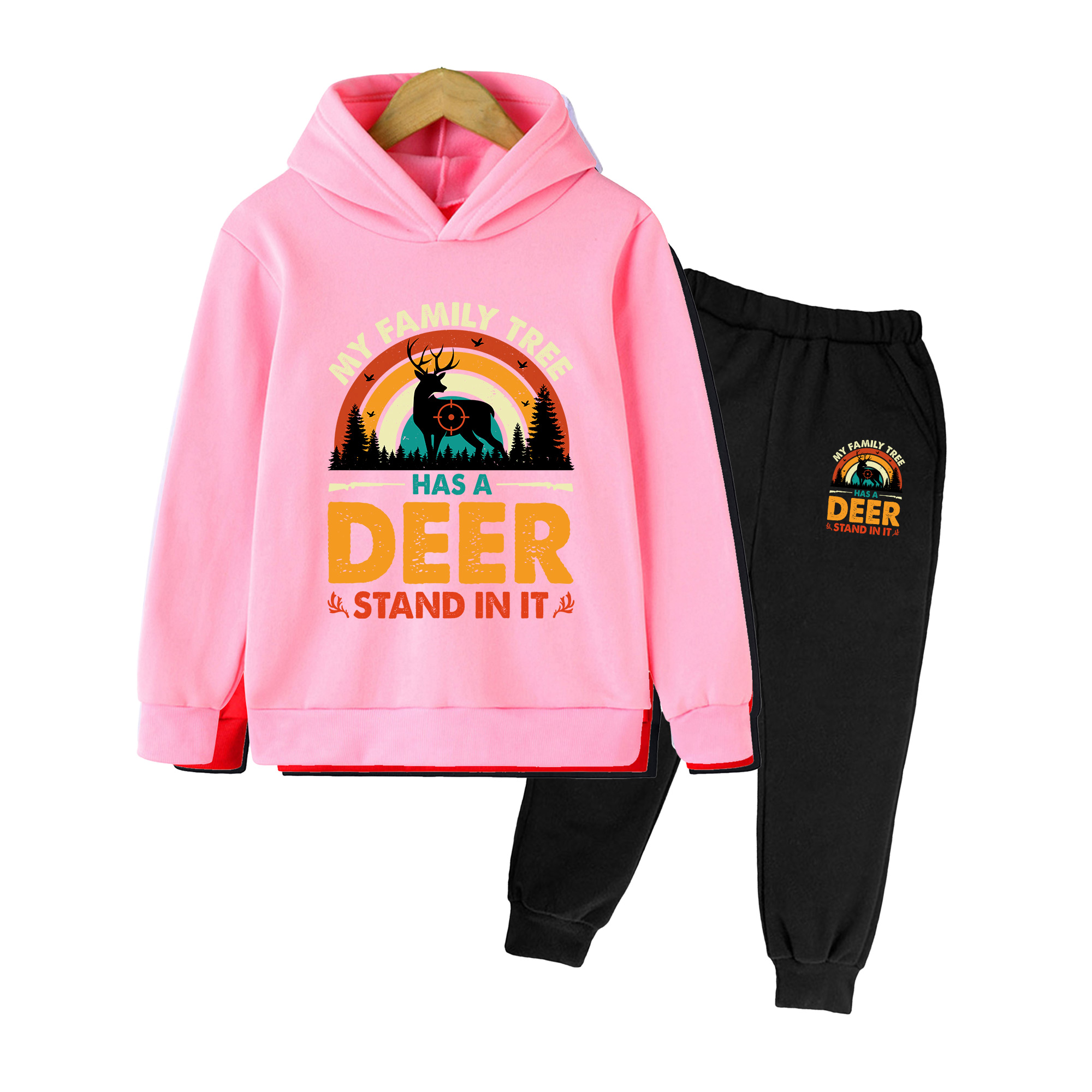 아동용 후드티 & 스웨트팬츠 세트, 남아 여아용 레트로 - Outdoor Hunting Hoodie 리뷰 및 가격
