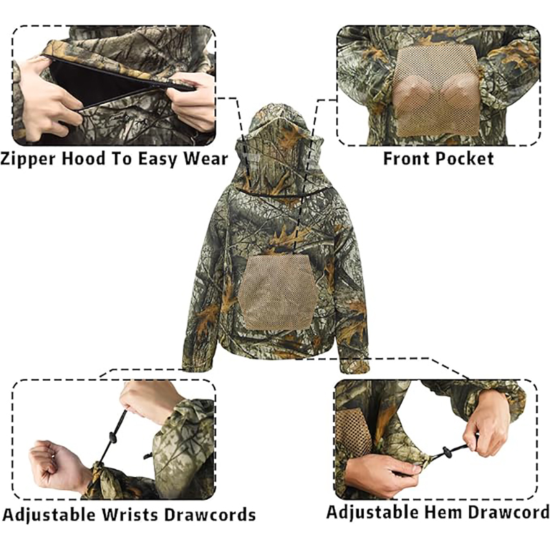 낚시 양봉 방충 후드 세트 빠른 건조 내구성 위장 사냥 - Outdoor Hunting Hoodie 리뷰 및 가격