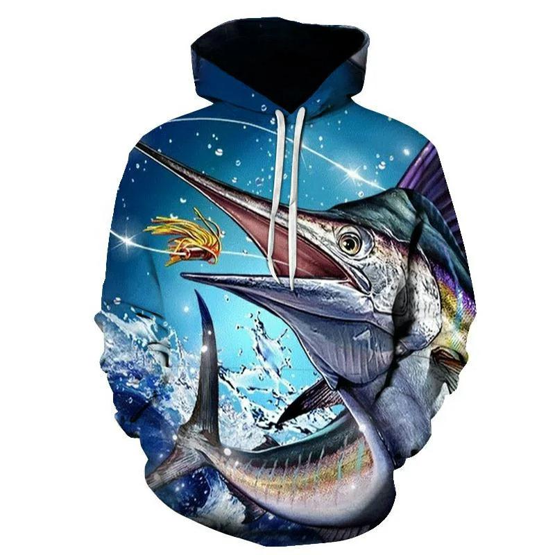 새로운 3D 프린팅 잉어 무늬 남성용 후드티, 야외 낚 - Outdoor Hunting Hoodie 리뷰 및 가격