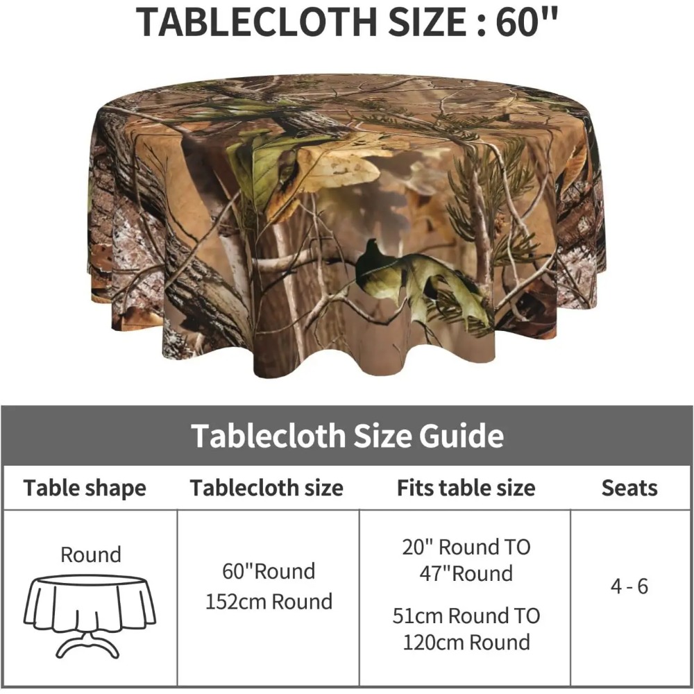 사냥 카모 라운드 식탁보 60 인치 빨 수있는 재사용  - Outdoor Hunting Table 리뷰 및 가격