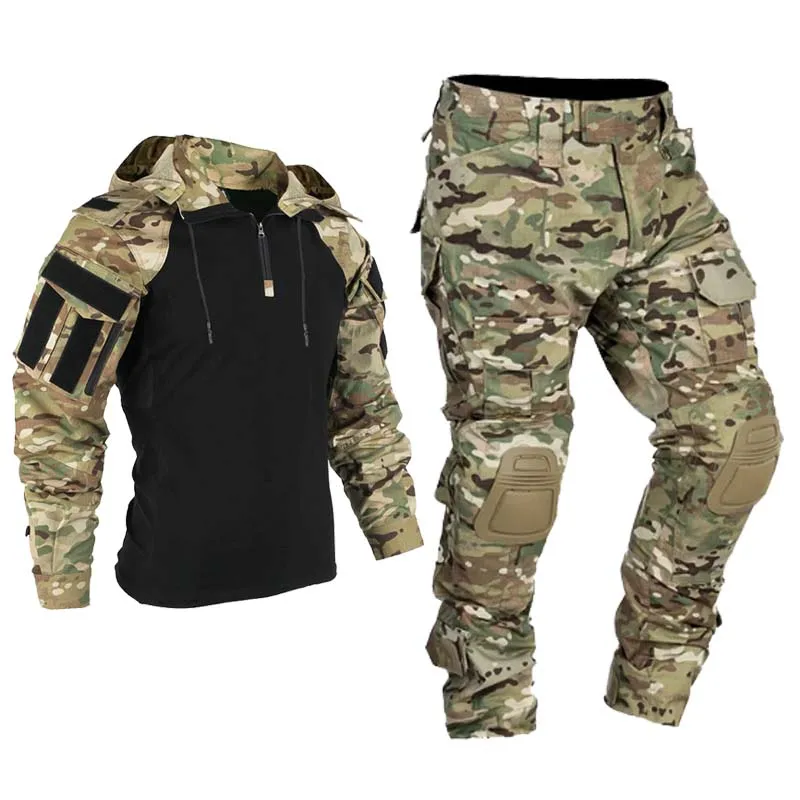 남성 전술 유니폼 군대 야외 위장 전투복 셔츠 후드 세 - Outdoor Hunting Hoodie 리뷰 및 가격